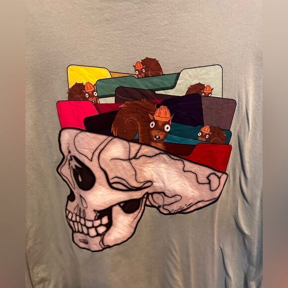 Sarcastic Sugar skull and squirrel shirt - Picture 2 of 7